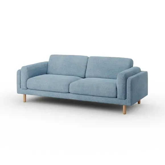 4-Seater Sofa with Chunky Weave - Navy, Fabric