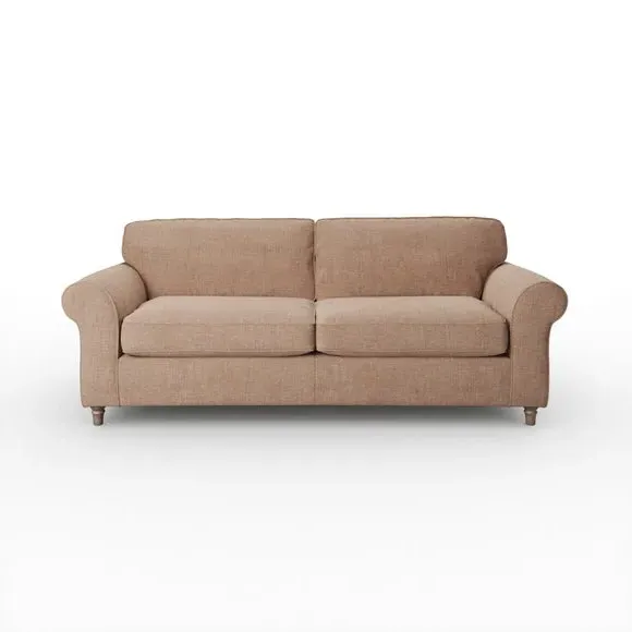 4-Seater Sofa with Curved Arms - Clay, Chenille
