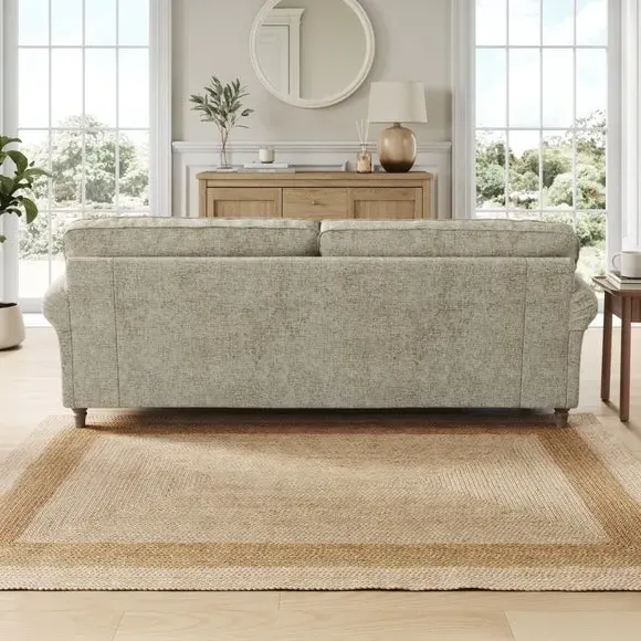 4-Seater Sofa with Curved Arms - Mushroom, Chenille