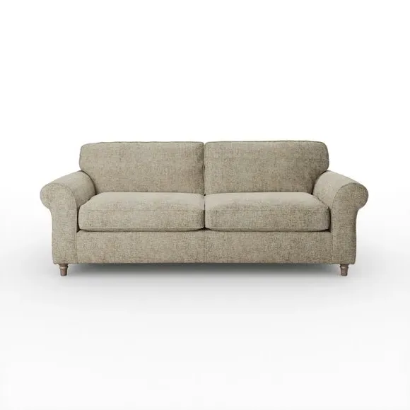 4-Seater Sofa with Curved Arms - Mushroom, Chenille