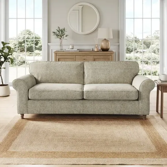 4-Seater Sofa with Curved Arms - Mushroom, Chenille image