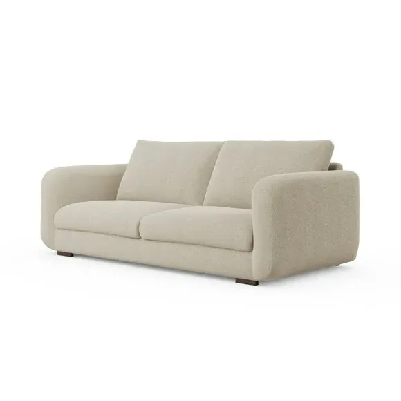 4-Seater Sofa with Deep Arms - Beige, Boucle