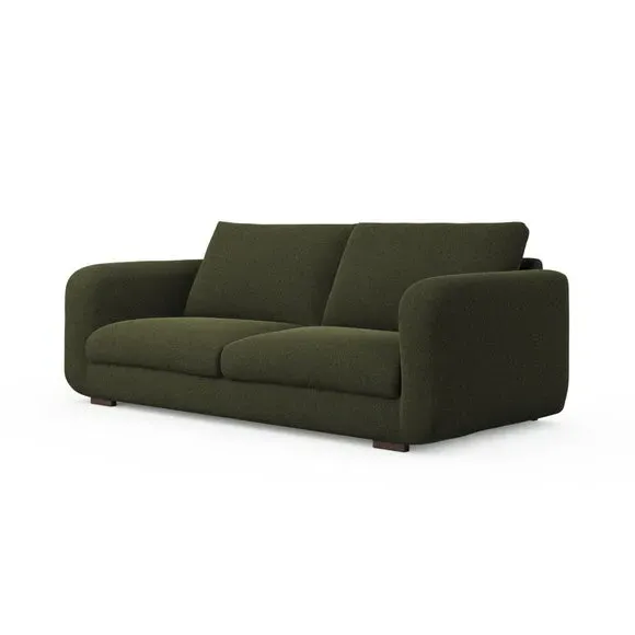 4-Seater Sofa with Deep Arms - Green, Boucle