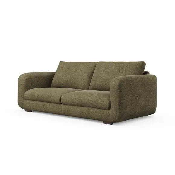 4-Seater Sofa with Deep Arms - Olive, Chenille