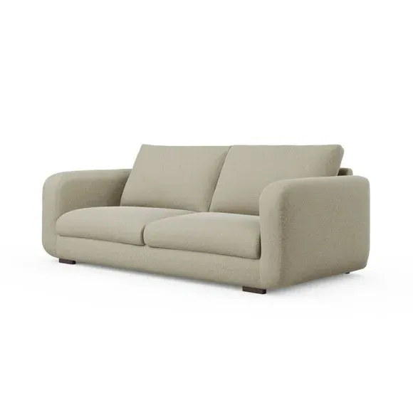 4-Seater Sofa with Deep Arms - Sandstone, Chenille