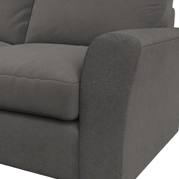 4-Seater Sofa with Flared Arms - Charcoal, Velvet