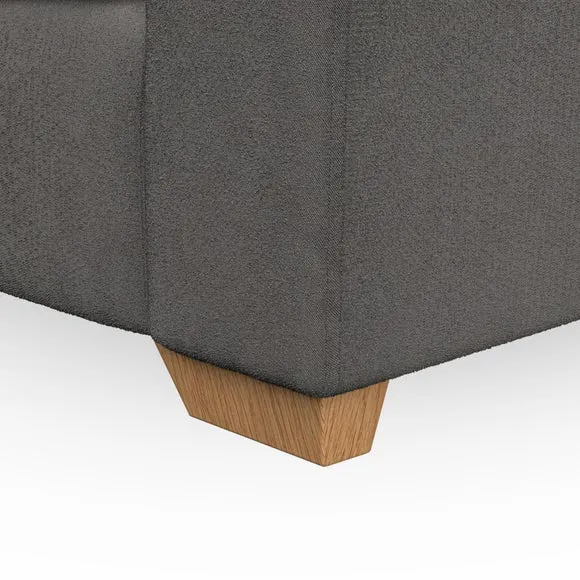 4-Seater Sofa with Flared Arms - Charcoal, Velvet