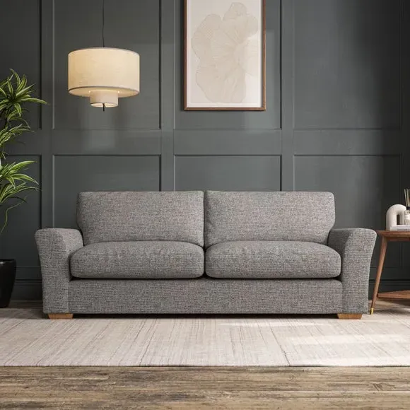 4-Seater Sofa with Flared Arms - Charcoal