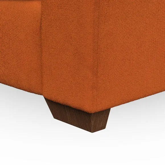 4-Seater Sofa with Flared Arms - Ginger, Velvet