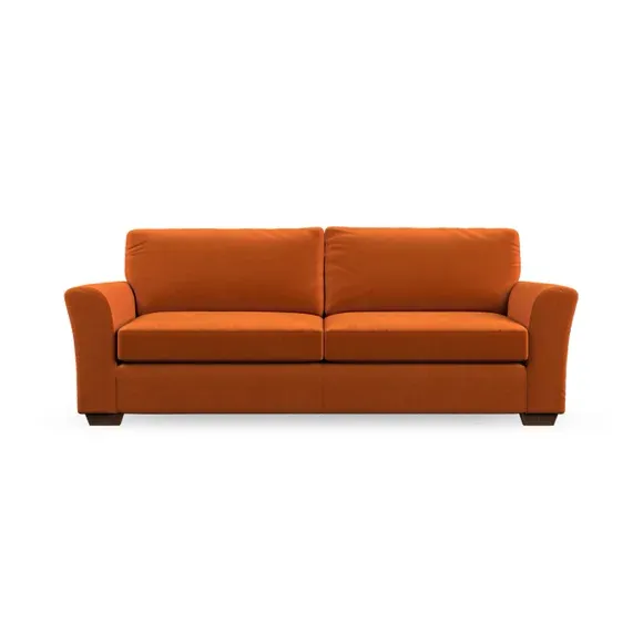 4-Seater Sofa with Flared Arms - Ginger, Velvet