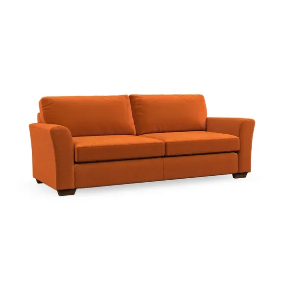 4-Seater Sofa with Flared Arms - Ginger, Velvet