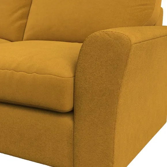 4-Seater Sofa with Flared Arms - Gold, Velvet