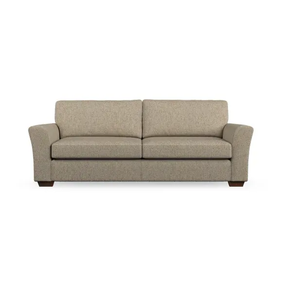 4-Seater Sofa with Flared Arms - Honey, Fabric