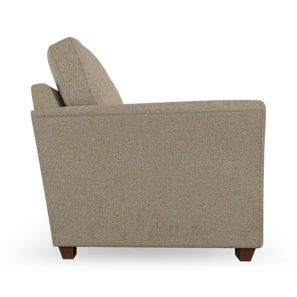 4-Seater Sofa with Flared Arms - Honey, Fabric