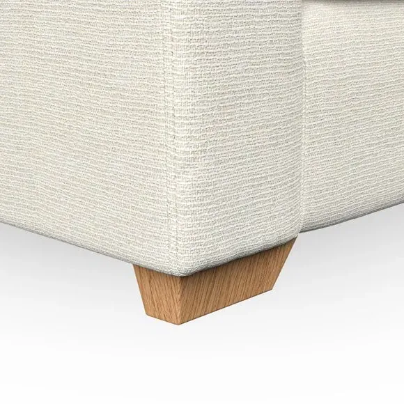 4-Seater Sofa with Flared Arms - Ivory, Fabric