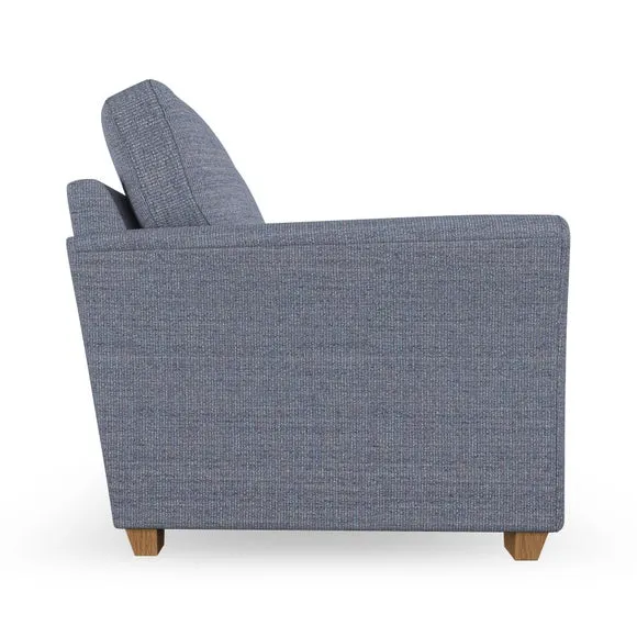 4-Seater Sofa with Flared Arms - Navy