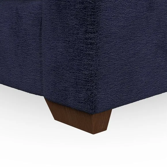 4-Seater Sofa with Flared Arms - Navy, Chenille