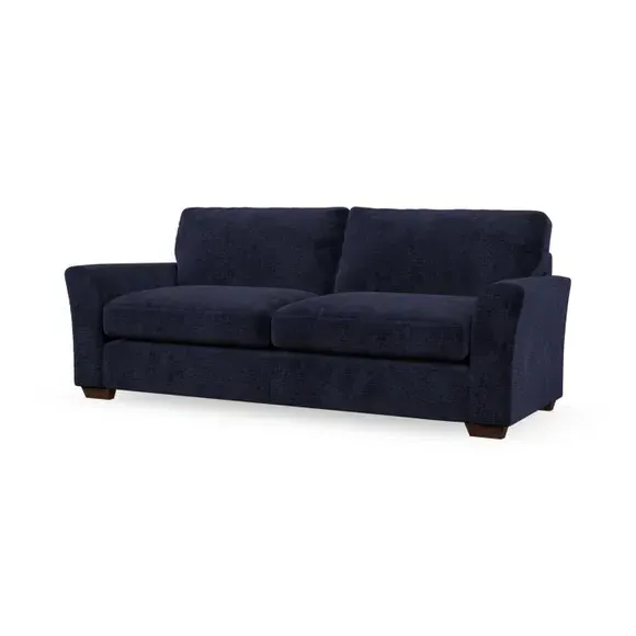 4-Seater Sofa with Flared Arms - Navy, Chenille
