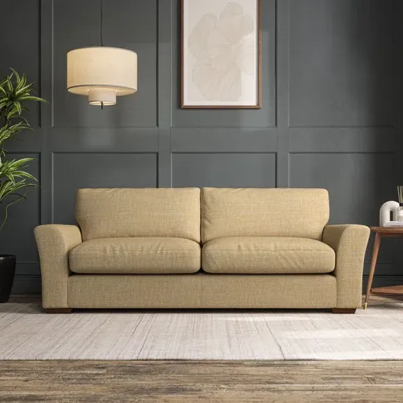 4-Seater Sofa with Flared Arms - Ochre