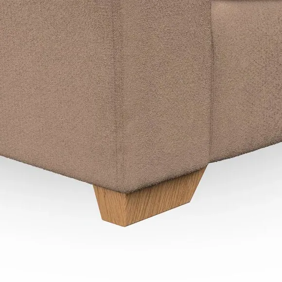 4-Seater Sofa with Flared Arms - Taupe, Velvet
