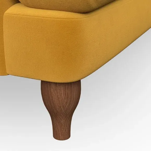 4-Seater Sofa with Pleated Arms - Amber