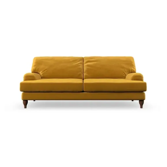 4-Seater Sofa with Pleated Arms - Amber