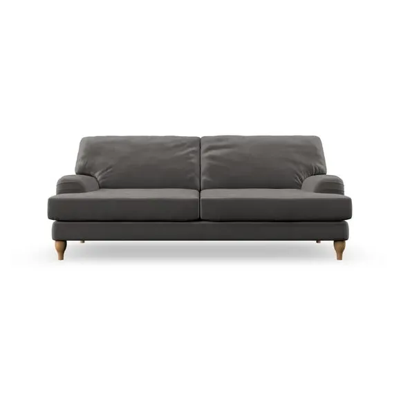 4-Seater Sofa with Pleated Arms - Charcoal