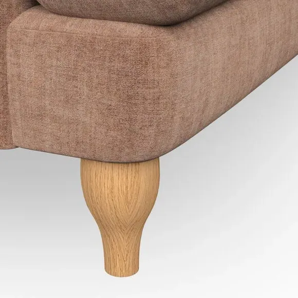 4-Seater Sofa with Pleated Arms - Clay