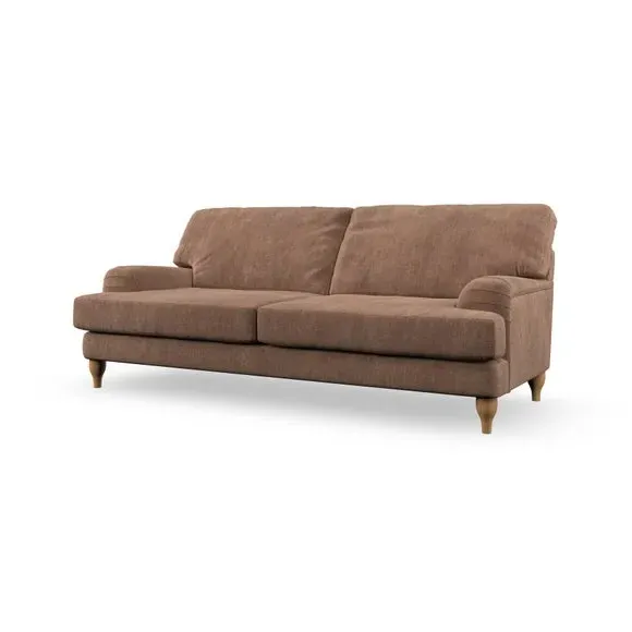 4-Seater Sofa with Pleated Arms - Clay
