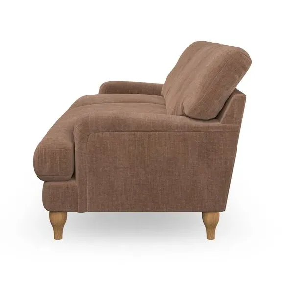 4-Seater Sofa with Pleated Arms - Clay