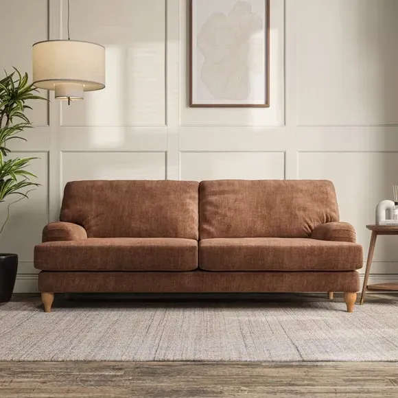 4-Seater Sofa with Pleated Arms - Clay