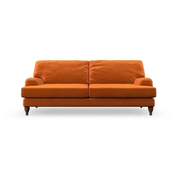 4-Seater Sofa with Pleated Arms - Ginger