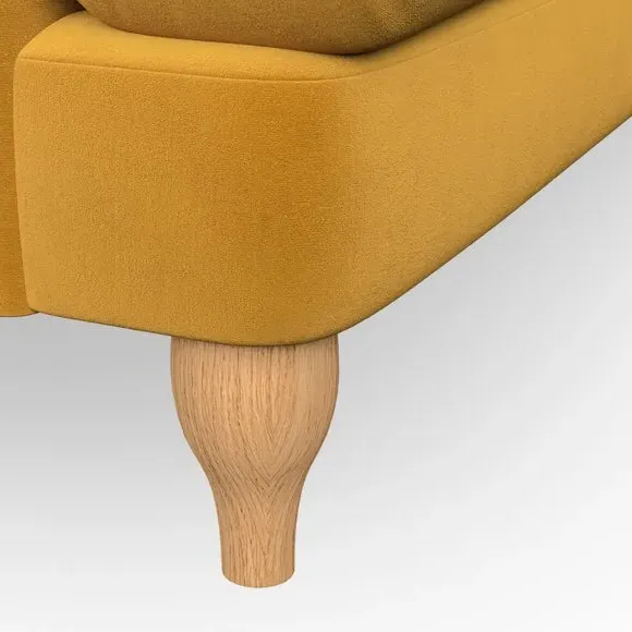 4-Seater Sofa with Pleated Arms - Gold