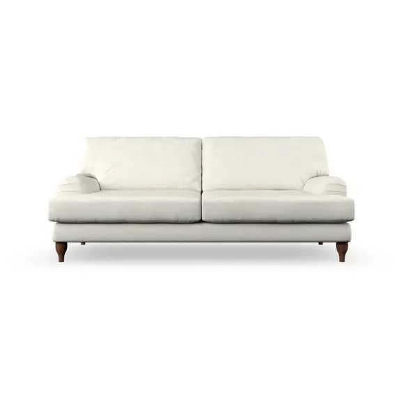 4-Seater Sofa with Pleated Arms - Ivory
