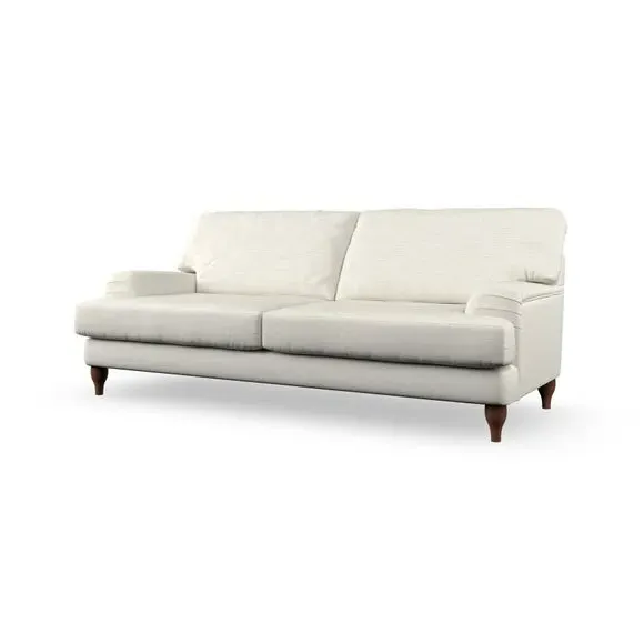4-Seater Sofa with Pleated Arms - Ivory