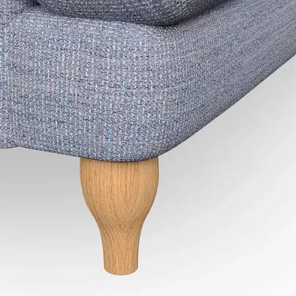 4-Seater Sofa with Pleated Arms - Navy