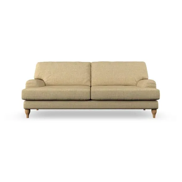 4-Seater Sofa with Pleated Arms - Ochre