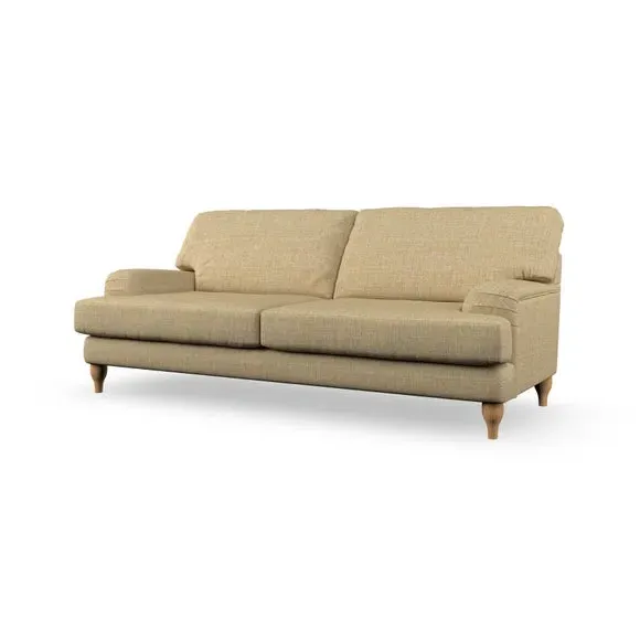 4-Seater Sofa with Pleated Arms - Ochre