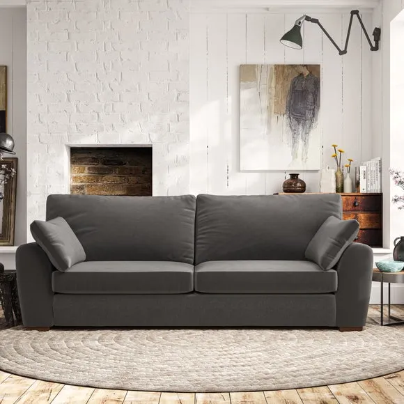 4-Seater Sofa with Removable Arms - Charcoal image