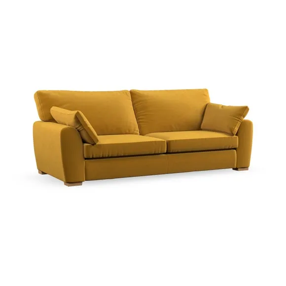 4-Seater Sofa with Removable Arms - Gold