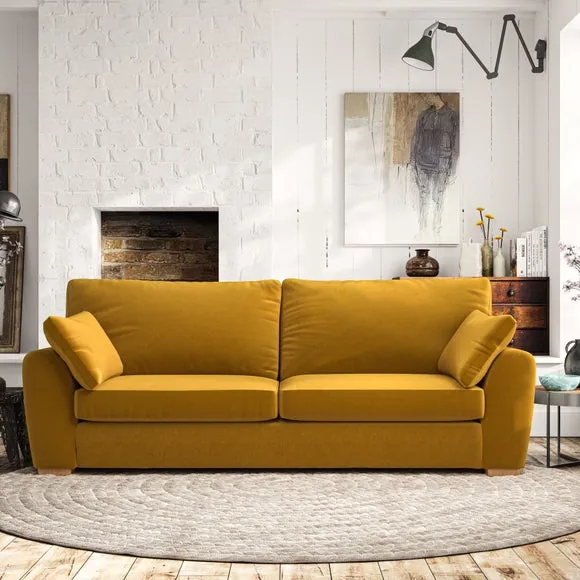 4-Seater Sofa with Removable Arms - Gold