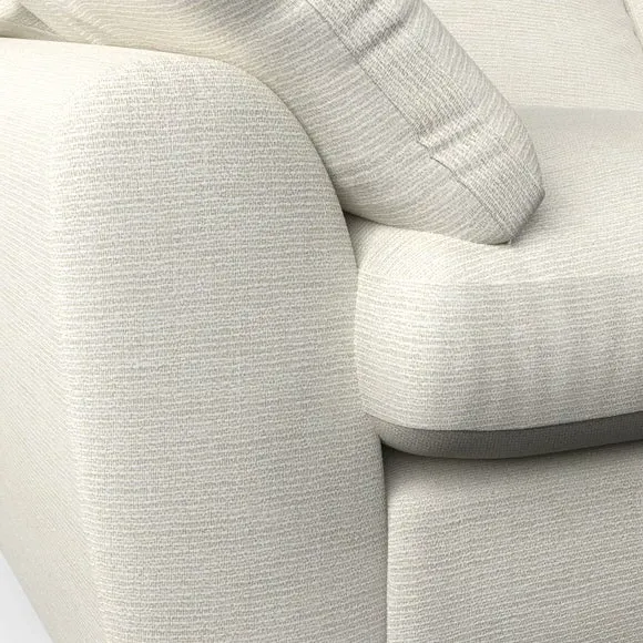 4-Seater Sofa with Removable Arms - Ivory