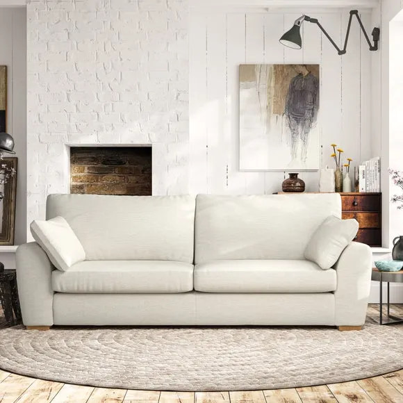4-Seater Sofa with Removable Arms - Ivory