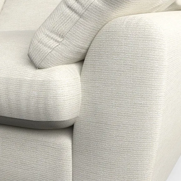 4-Seater Sofa with Removable Arms - Ivory