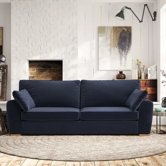 4-Seater Sofa with Removable Arms - Navy