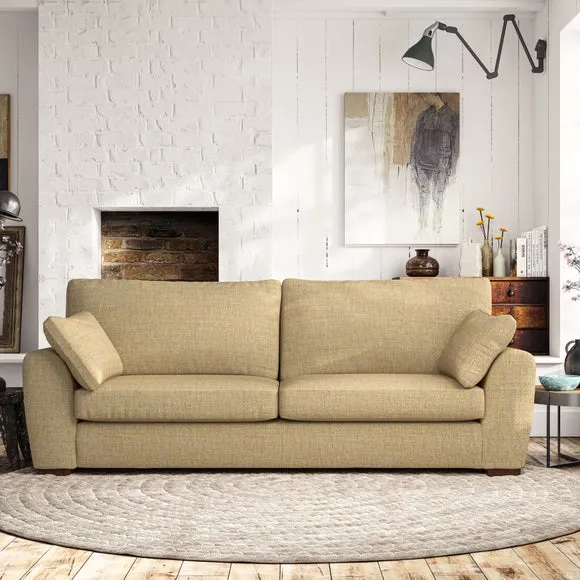 4-Seater Sofa with Removable Arms - Ochre
