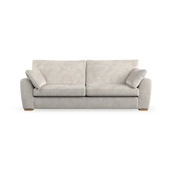 4-Seater Sofa with Removable Arms - White