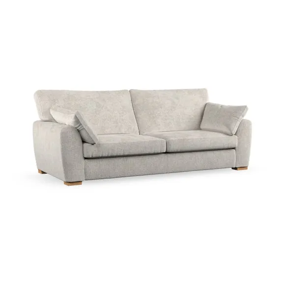 4-Seater Sofa with Removable Arms - White