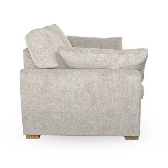 4-Seater Sofa with Removable Arms - White