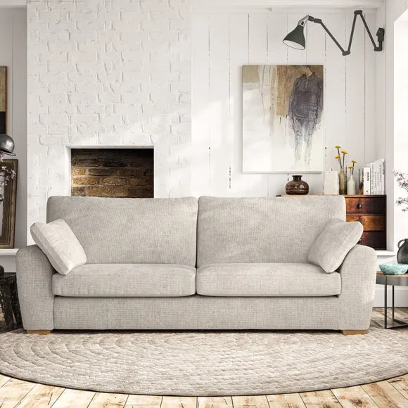 4-Seater Sofa with Removable Arms - White
